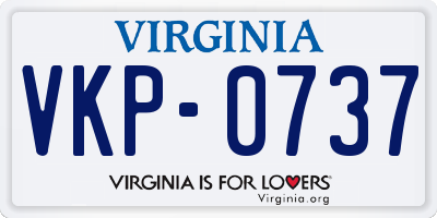 VA license plate VKP0737