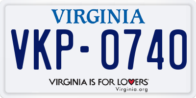 VA license plate VKP0740