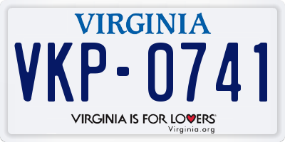 VA license plate VKP0741