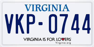 VA license plate VKP0744