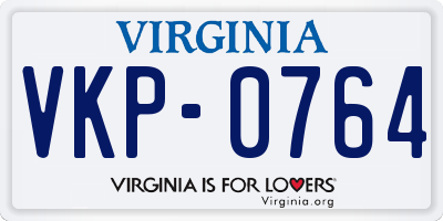 VA license plate VKP0764