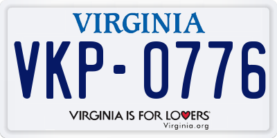 VA license plate VKP0776
