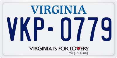 VA license plate VKP0779
