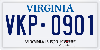 VA license plate VKP0901