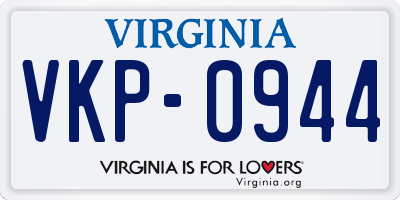 VA license plate VKP0944