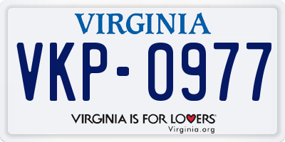 VA license plate VKP0977