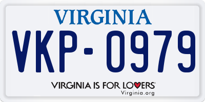 VA license plate VKP0979