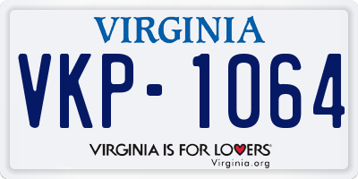 VA license plate VKP1064