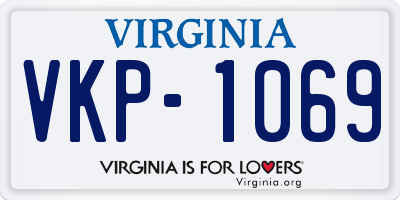 VA license plate VKP1069