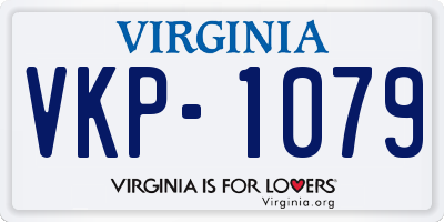 VA license plate VKP1079