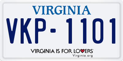 VA license plate VKP1101