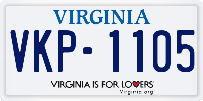 VA license plate VKP1105