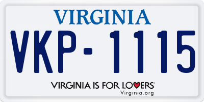 VA license plate VKP1115