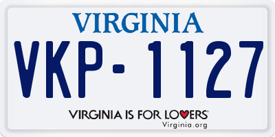 VA license plate VKP1127