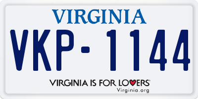 VA license plate VKP1144