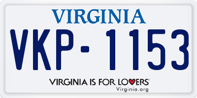 VA license plate VKP1153