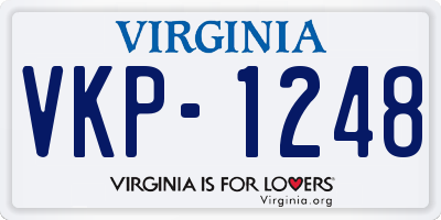VA license plate VKP1248