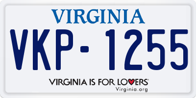 VA license plate VKP1255