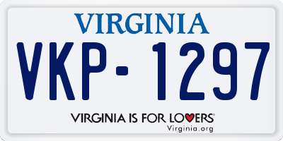 VA license plate VKP1297