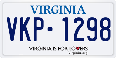 VA license plate VKP1298