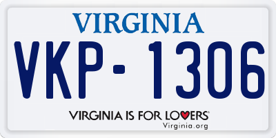 VA license plate VKP1306
