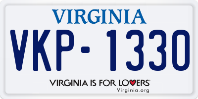 VA license plate VKP1330