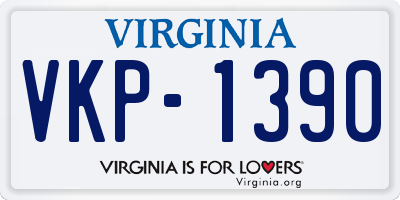 VA license plate VKP1390