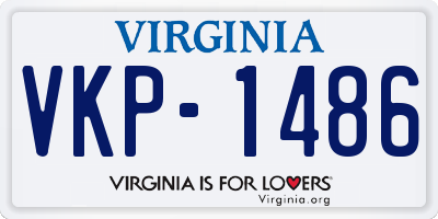 VA license plate VKP1486