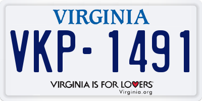 VA license plate VKP1491