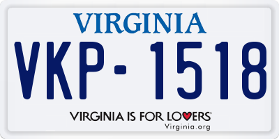 VA license plate VKP1518