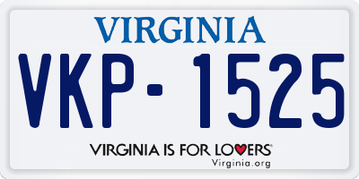 VA license plate VKP1525
