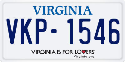 VA license plate VKP1546