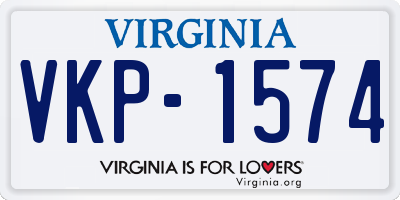 VA license plate VKP1574