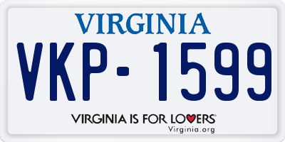 VA license plate VKP1599