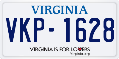 VA license plate VKP1628