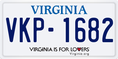 VA license plate VKP1682