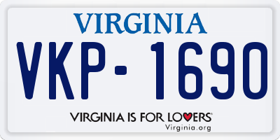 VA license plate VKP1690