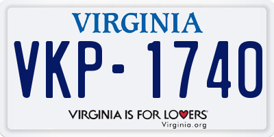 VA license plate VKP1740