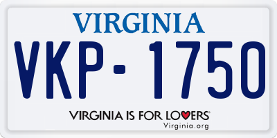 VA license plate VKP1750