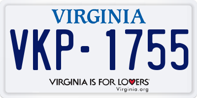 VA license plate VKP1755