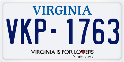 VA license plate VKP1763