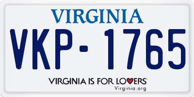 VA license plate VKP1765