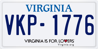 VA license plate VKP1776