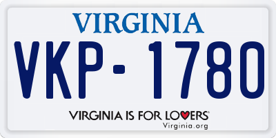 VA license plate VKP1780