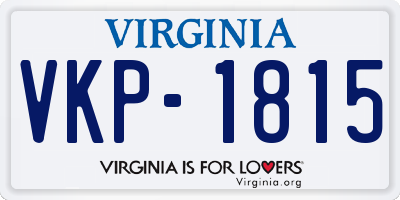 VA license plate VKP1815