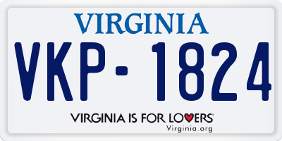 VA license plate VKP1824