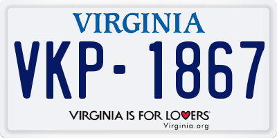 VA license plate VKP1867