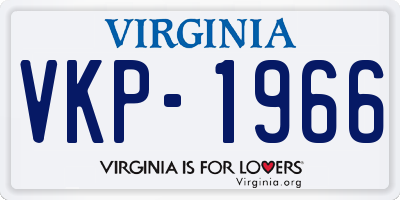 VA license plate VKP1966