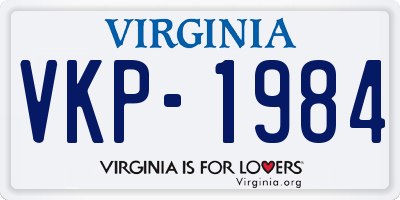 VA license plate VKP1984