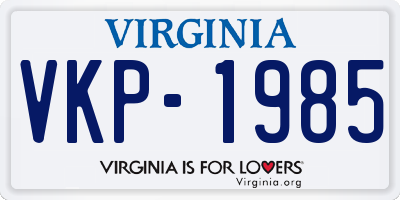 VA license plate VKP1985